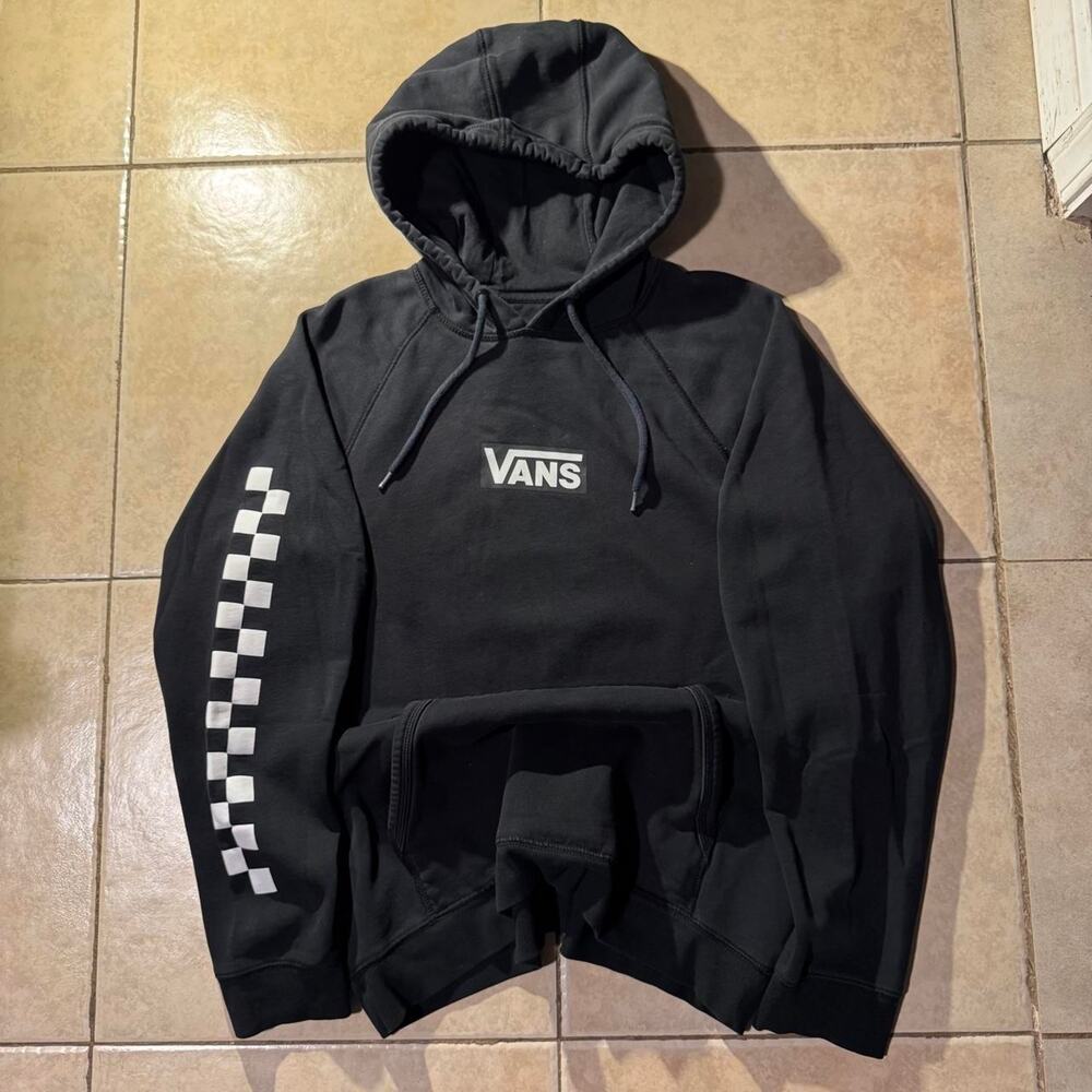 Vintage y2k vans black hoodie size XL in mens